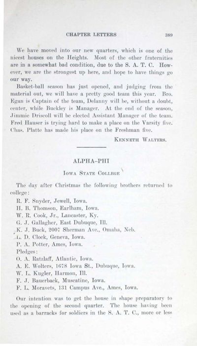 Alpha-Phi, February 1919